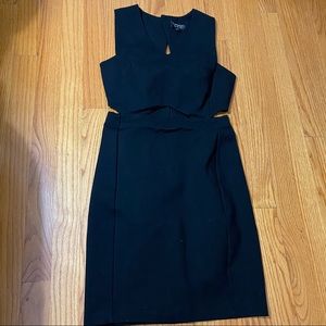 Topshop Black Dress with Cutouts